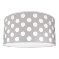 Plafonnier enfant DOTS GREY 2xE27/60W/230V gris