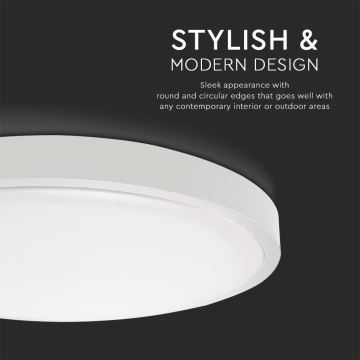 Plafonnier extérieur avec détecteur LED/18W/230V 3000K IP44 blanc