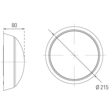 Plafonnier extérieur LED/12W/230V 3000/4000/6500K IP65 blanc