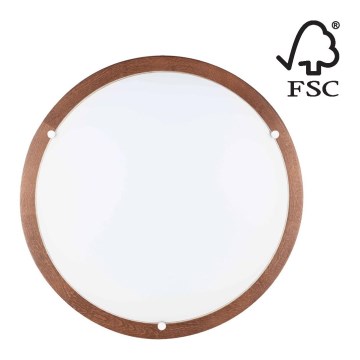 Plafonnier FRIDA LED/18W/230V chêne - certifié FSC