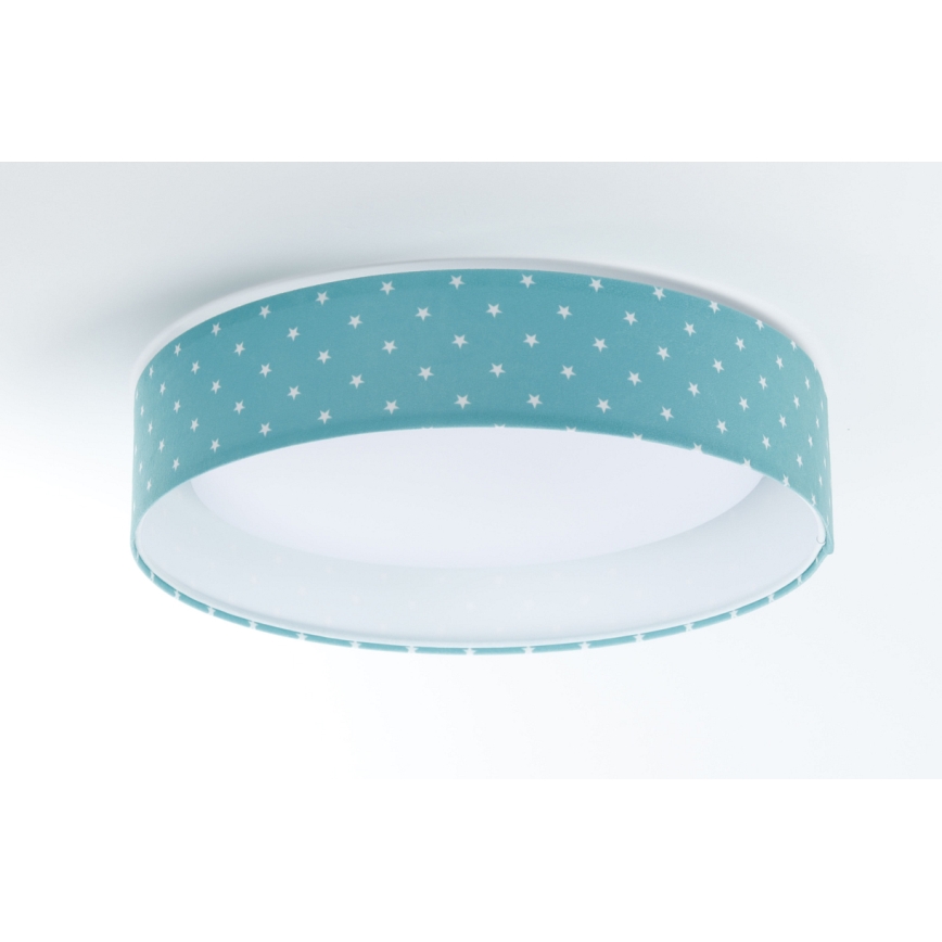 Plafonnier enfant GALAXY KIDS LED/24W/230V étoiles turquoise/blanc