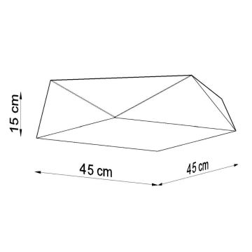 Plafonnier HEXA 3xE27/60W/230V argent