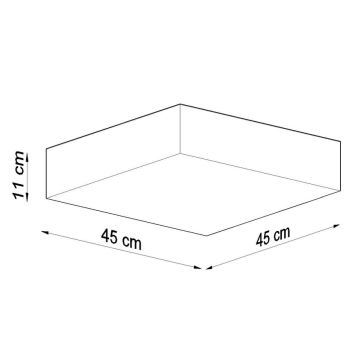 Plafonnier HORUS 45 3xE27/60W/230V blanc