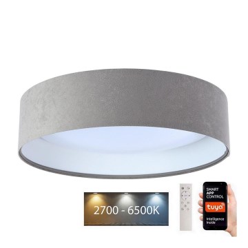 Plafonnier LED à intensité variable SMART GALAXY LED/36W/230V d. 55 cm 2700-6500K Wi-Fi Tuya gris/blanc + télécommande