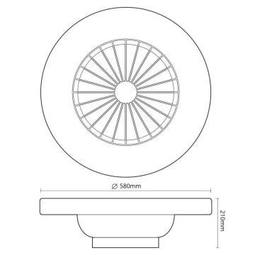 Plafonnier LED à intensité variable avec ventilateur OPAL LED/72W/230V 3000-6500K + télécommande