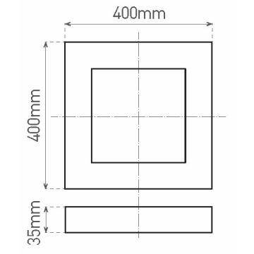 Plafonnier LED FENIX LED/32W/230V 3800K 40 cm blanc