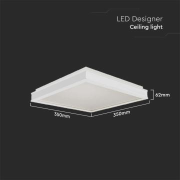 Plafonnier LED LED/18W/230V 4000K 35x35 cm blanc