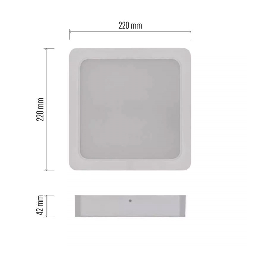 plafonnier LED LED/24W/230V 22x22 cm blanc