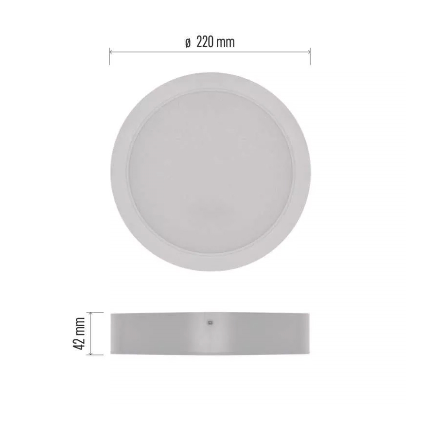 plafonnier LED LED/24W/230V diam. 22 cm blanc