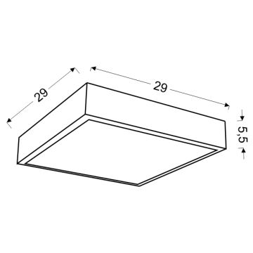 Plafonnier LED LUX LED/16W/230V blanc