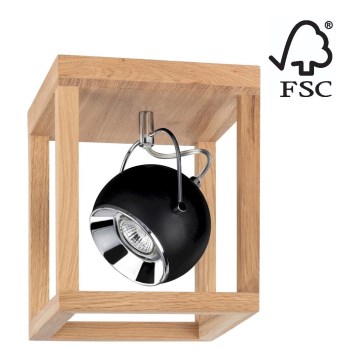 Plafonnier LED ROY 1xGU10/5W/230V chêne mat - certifié FSC