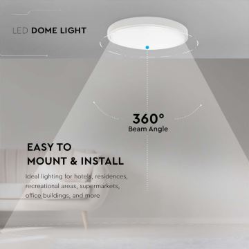Plafonnier LED salle de bain LED/18W/230V 6500K IP44 blanc