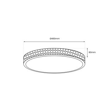 Plafonnier LED SHINY LED/34W/230V doré