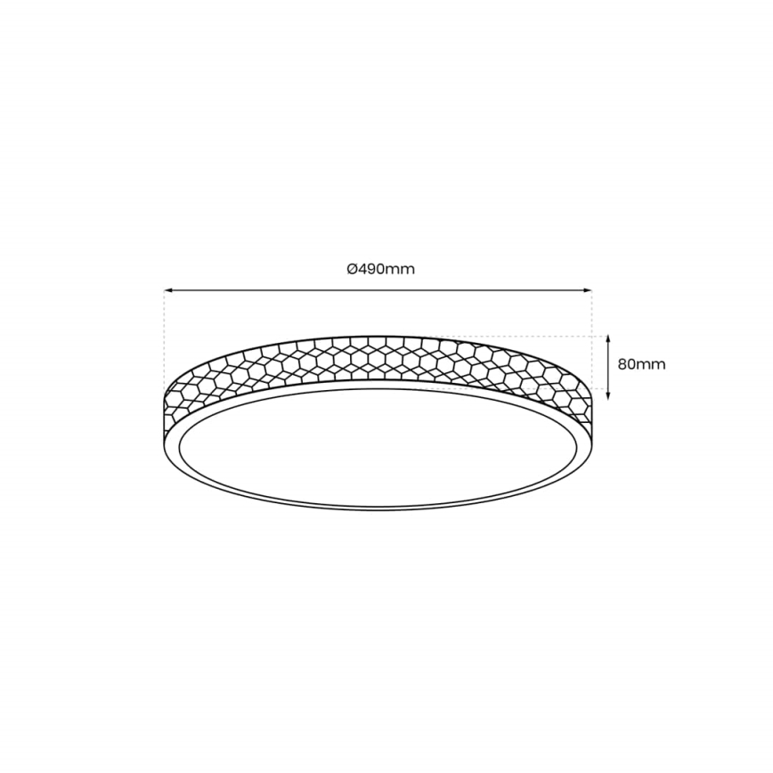 Plafonnier LED SHINY LED/34W/230V doré