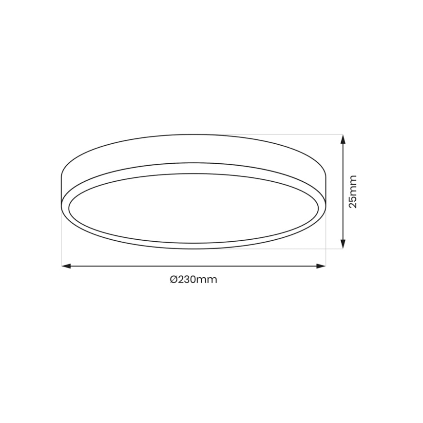 Plafonnier MAQ LED/18W/230V 3000/4000/6500K IP40 noir