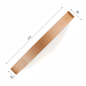 Plafonnier OAK SLIM 3×E27/60W/230V Chêne ø 47 cm