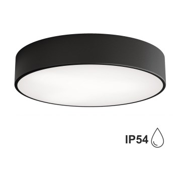 Plafonnier salle de bain CLEO 3xE27/24W/230V d. 40 cm noir IP54