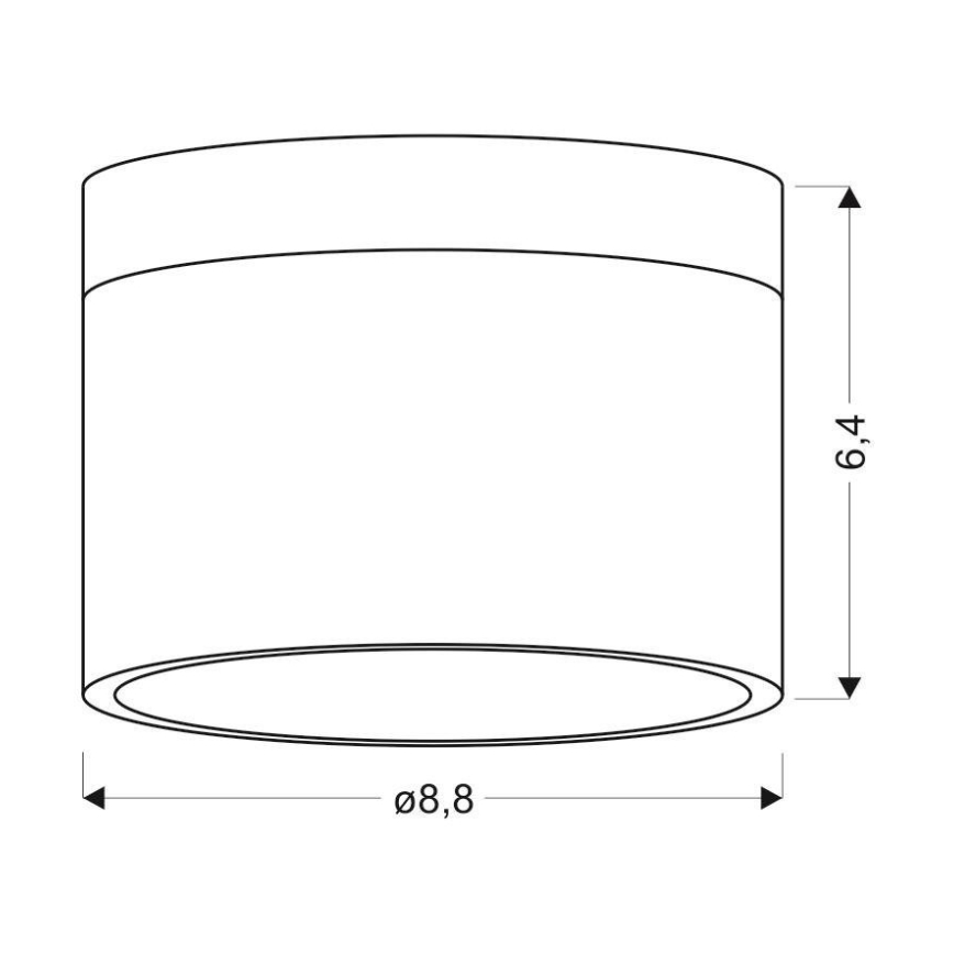 Plafonnier TUBA LED/9W/230V blanc/beige