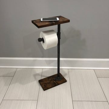 Porte-papier toilette avec étagère BORU 65x30 cm épicéa