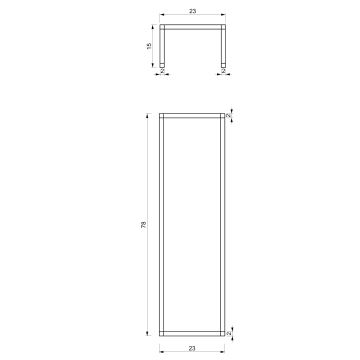 Porte-serviettes mural 78x23 cm blanc