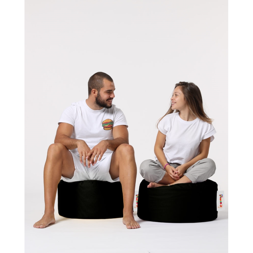 Pouffe 55 cm zwart