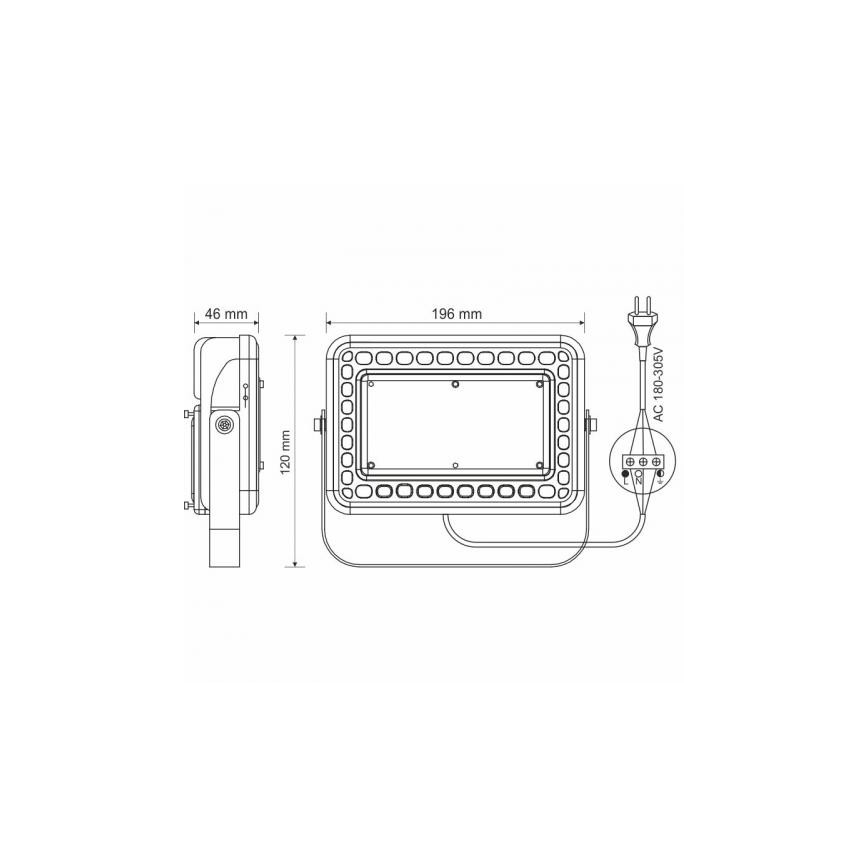 Projecteur d'extérieur LED PROFI LED/30W/180-305V IP65