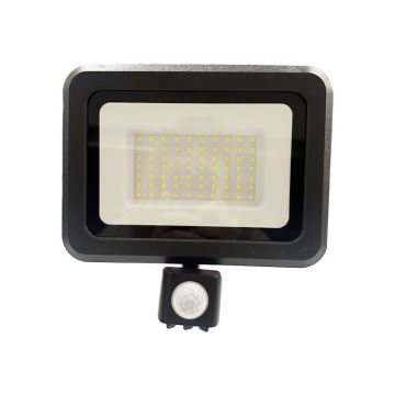 Projecteur extérieur avec détecteur LED/50W/230V 4000K IP44 noir