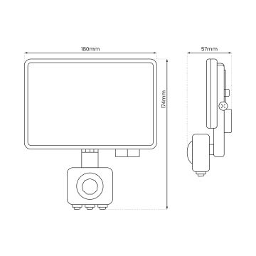 Projecteur extérieur avec détecteur LED/50W/230V 5000K IP44