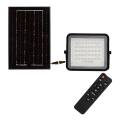 Projecteur solaire LED extérieur à intensité variable LED/6W/3,2V IP65 4000K noir + télécommande