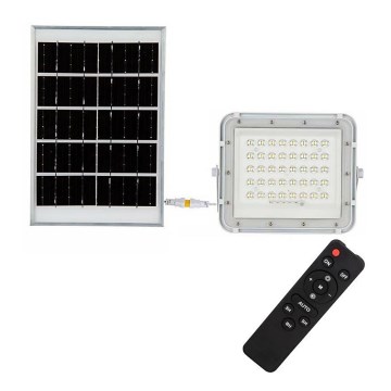 Projecteur solaire LED extérieur à intensité variable LED/6W/3,2V IP65 6400K blanc + télécommande