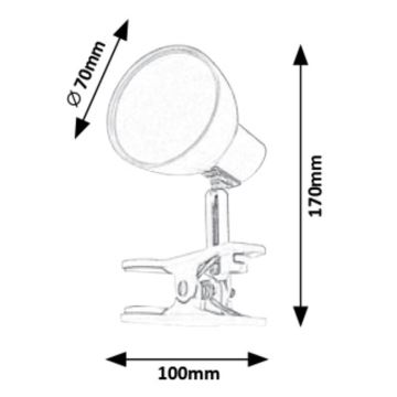 Rabalux - Lampe LED à pince LED/5W/230V