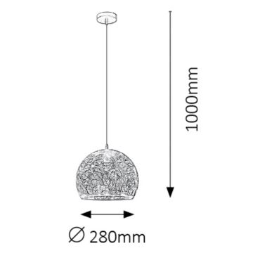 Rabalux - Hanglamp aan koord 1xE27/40W/230V