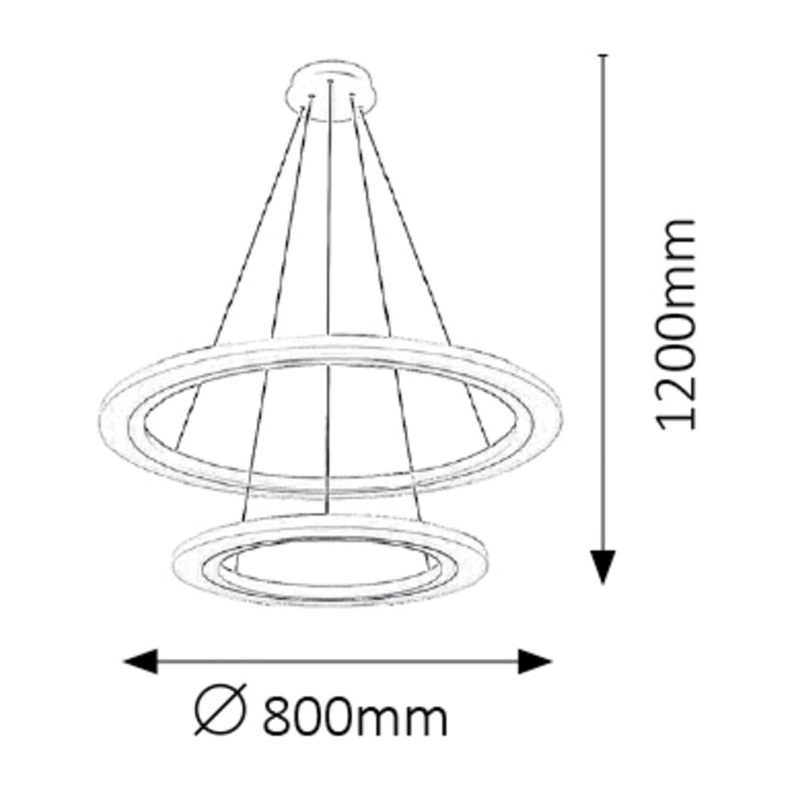 Rabalux 2429 - Lustre LED ADRIENNE LED/62W/230V argent