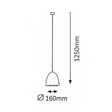 Rabalux - Hanglamp OLIVIA 1xE27/60W/230V