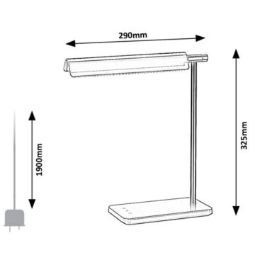 Rabalux 2934 - Lampe LED tactile à intensité variable LED/7W/230V 3000K/4000K/6500K