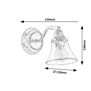 Rabalux  - Badkamer Wandlamp ANTOINE 1xE14/40W/230V IP44