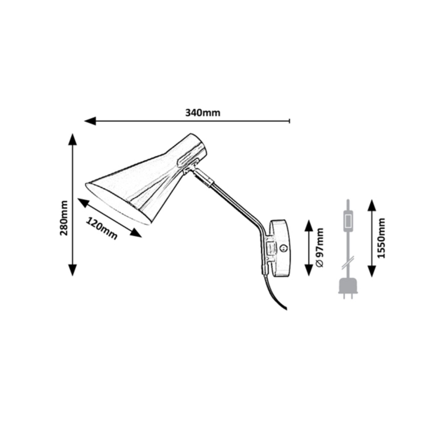 Rabalux - Lampe murale 1xE27/25W/230V