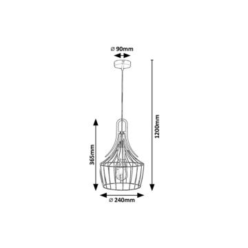 Rabalux - Hanglamp aan een koord 1xE27/40W/230V