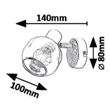 Rabalux - Wandspot 1xE14/40W/230V