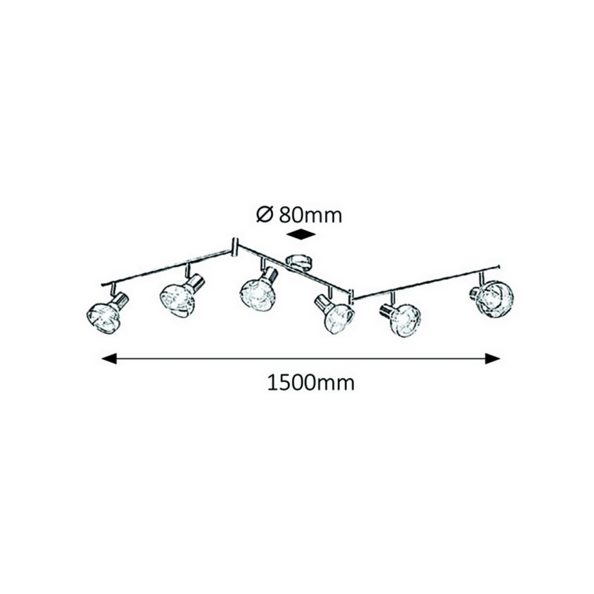 Rabalux 5562 - Spot HOLLY 6xE14/40W/230V glanzend chroom