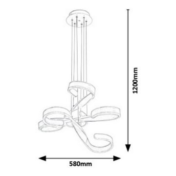 Rabalux - LED Hanglamp aan draad 3xLED/8W/230V