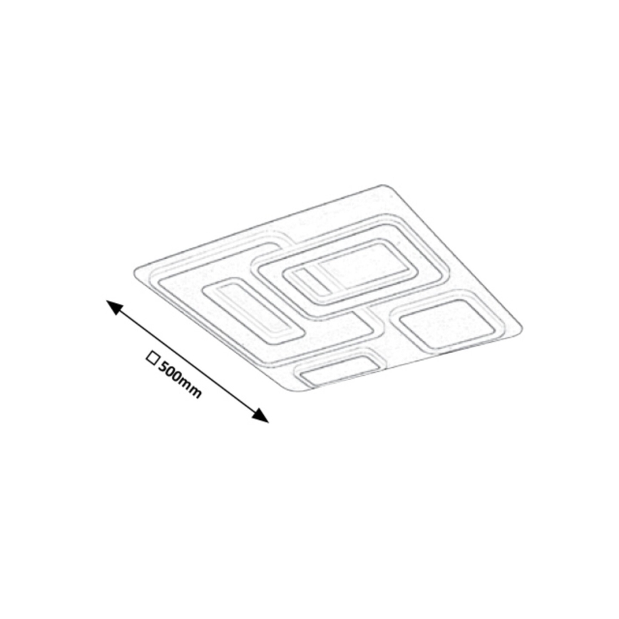 Rabalux - LED Plafondlamp dimbaar met afstandsbediening LED/56W/230V