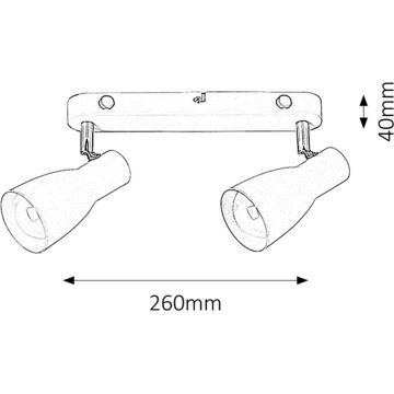 Rabalux - Spot 2xE27/20W/230V