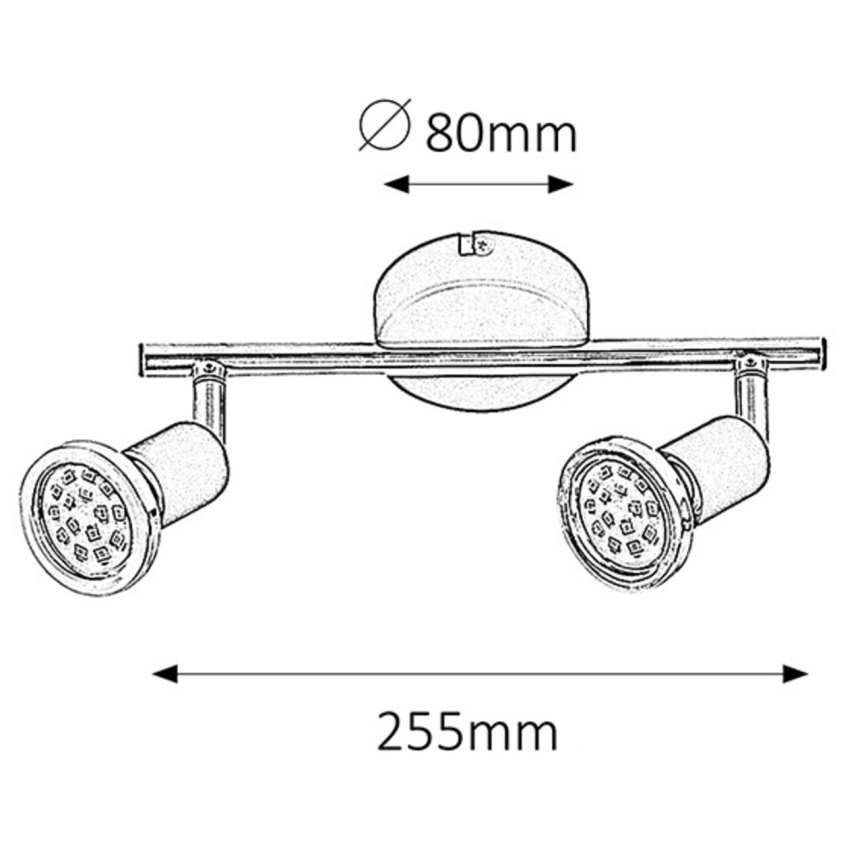 Rabalux - Spot LED 2xGU10/3W/230V