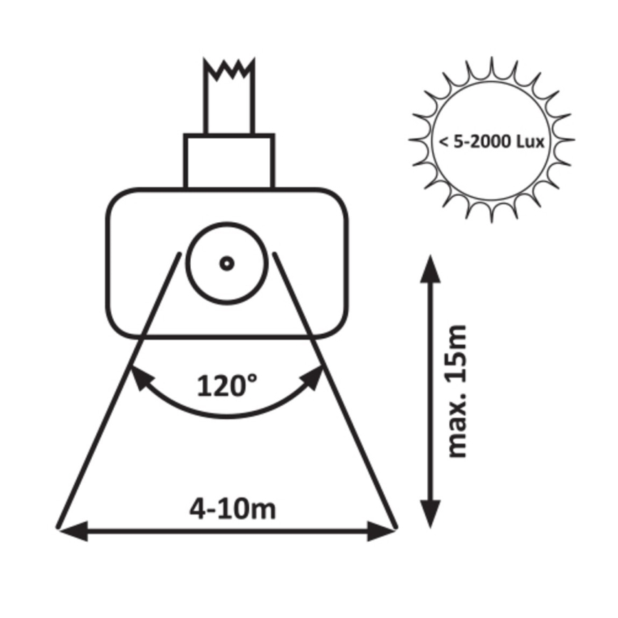 Rabalux - LED Schijnwerper met sensor LED/10W/230V 4000K IP44 zwart