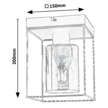 Rabalux - Plafondlamp 1xE27/25W/230V