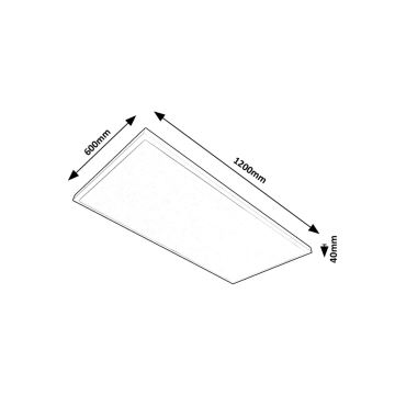 Rabalux - LED Bevestigd lichtpaneel LED/80W/230V 4000K 120x60 cm