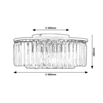 Rabalux - Plafondlamp 3xE27/25W/230V