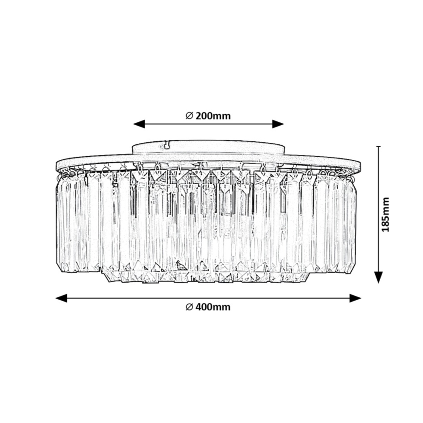 Rabalux - Plafondlamp 3xE27/25W/230V