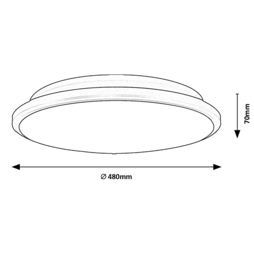 Rabalux - LED Plafondlamp LED/45W/230V 4000K zilver 48 cm